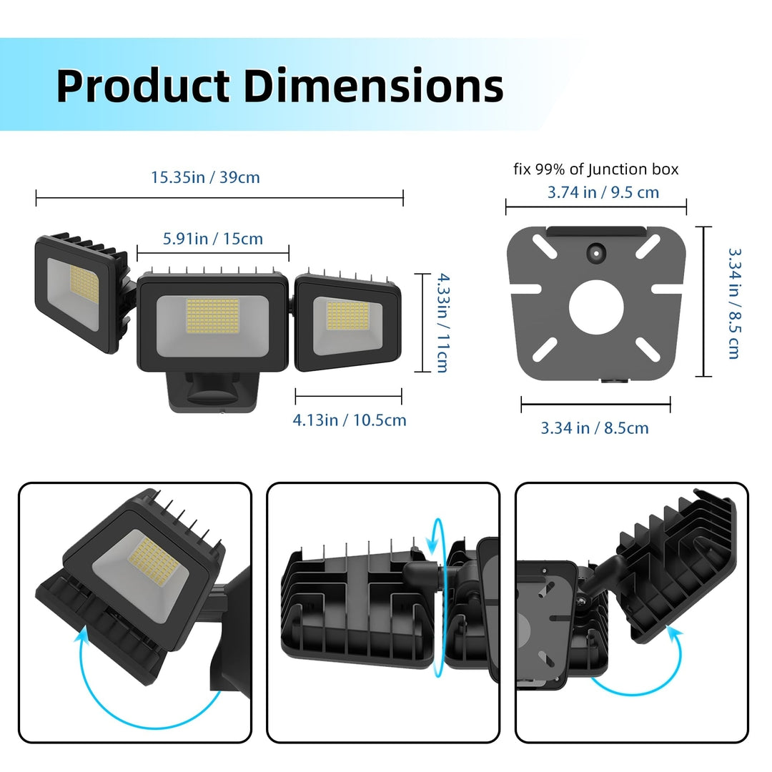 Zunanji LED reflektor 120W – 12000LM, 4500K toplo bela, IP66