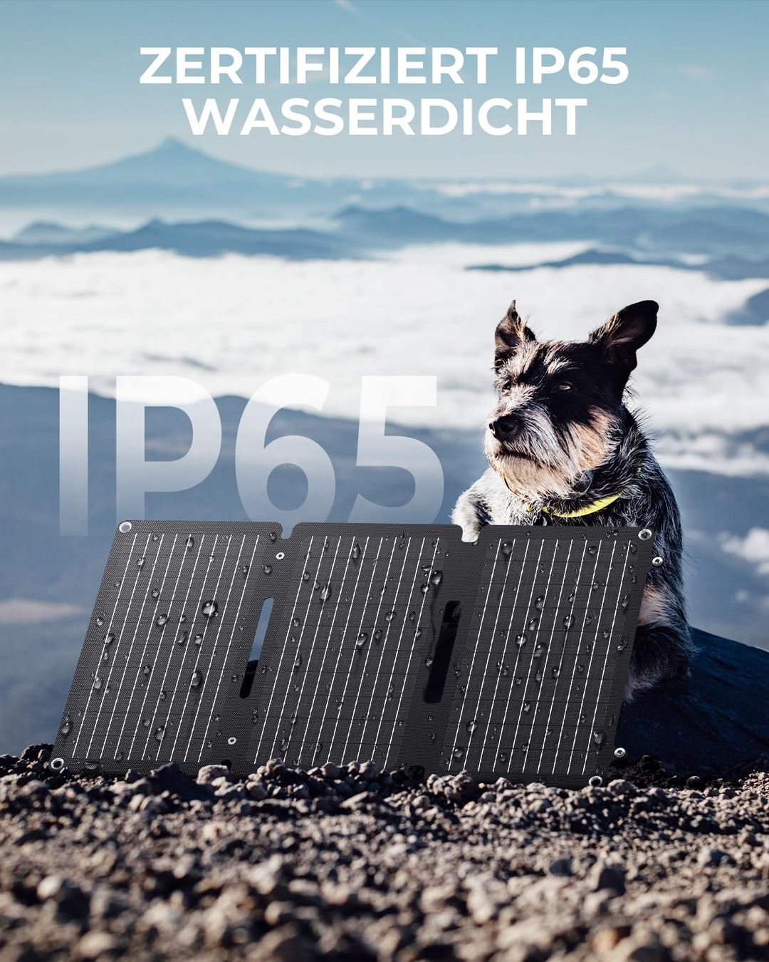 Prenosni solarni polnilec 30W ETFE – vodoodporen