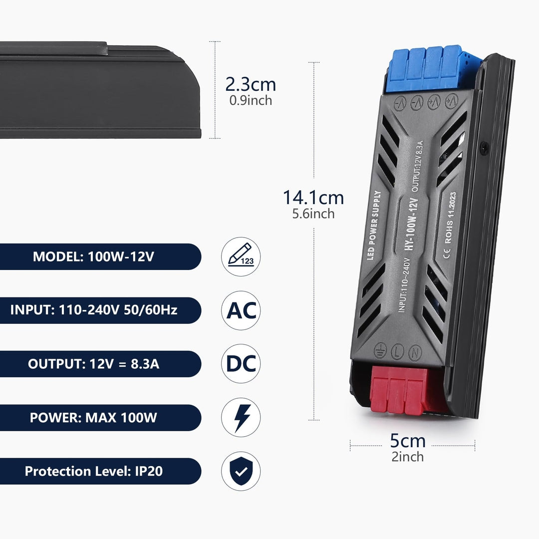 🔌 SUCIKORIO LED napajalnik 12V 300W, 25A, ultra slim