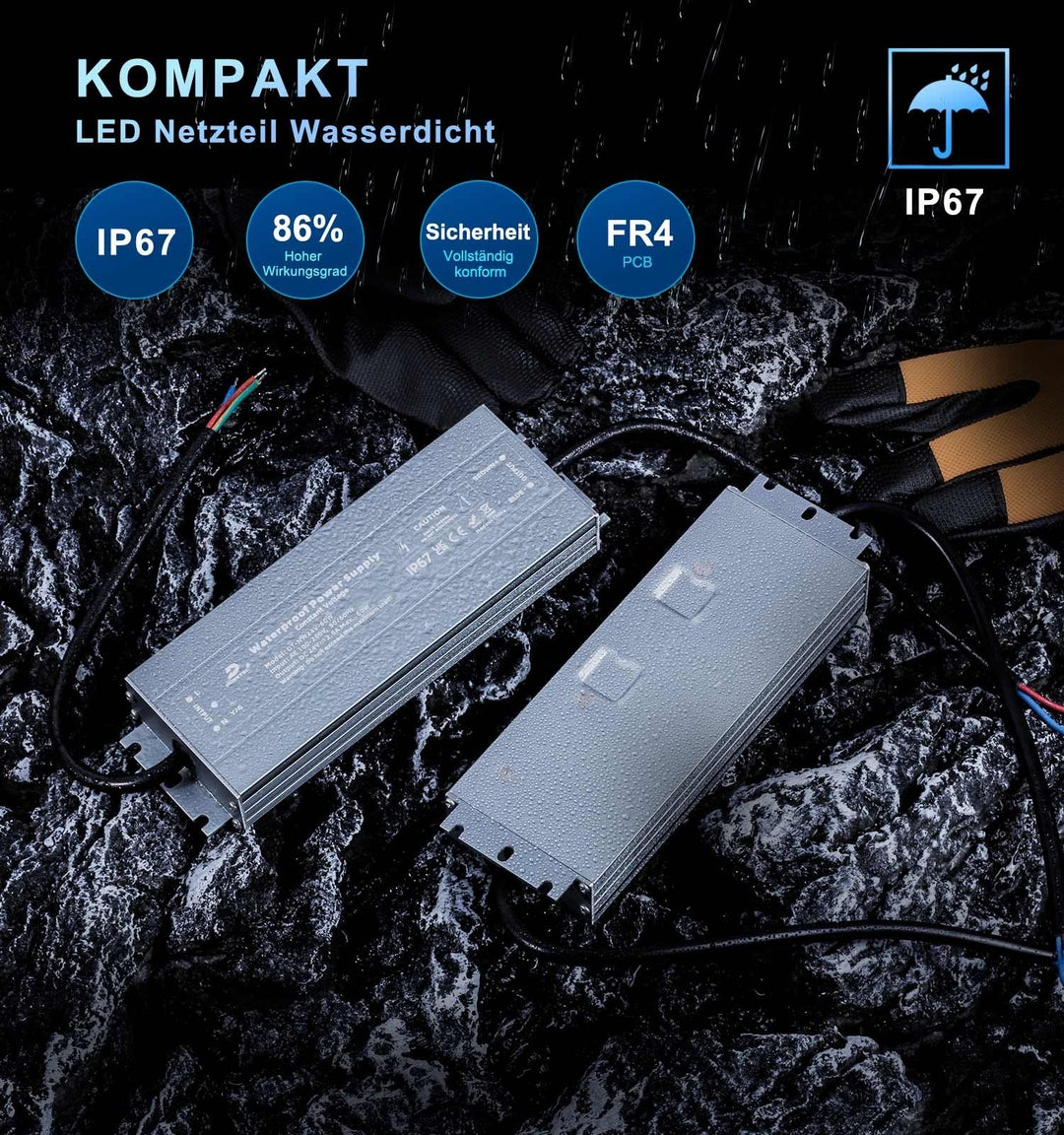 🔌 LED napajalnik 24V 60W, IP67 vodoodporen, ultra tanek