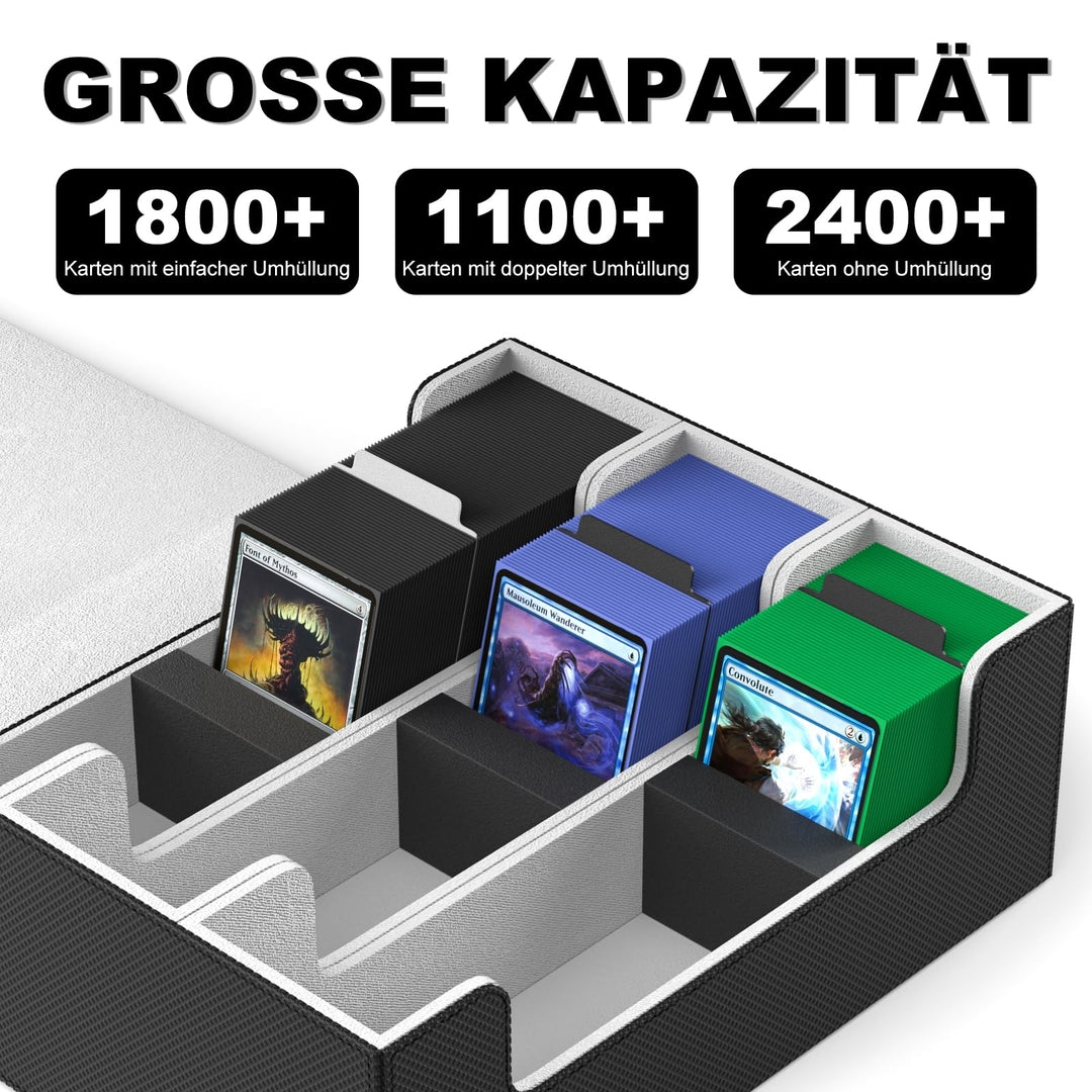 Mlikero Premium škatla za shranjevanje igralnih kart (za 1800+ kart)