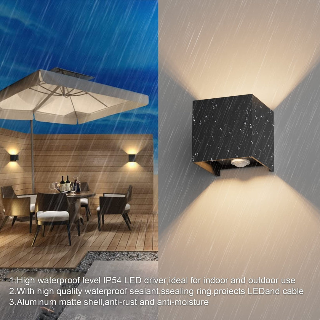 💡KLIGHTEN zunanja LED stenska svetilka 9W(G9) s senzorjem gibanja – antracit, nastavljiv kot snopa, IP65, 3000K, aluminij