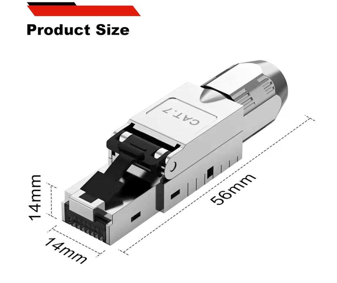 Komplet 12x internetni konektorji Cat7 RJ45 - naklikaj.si