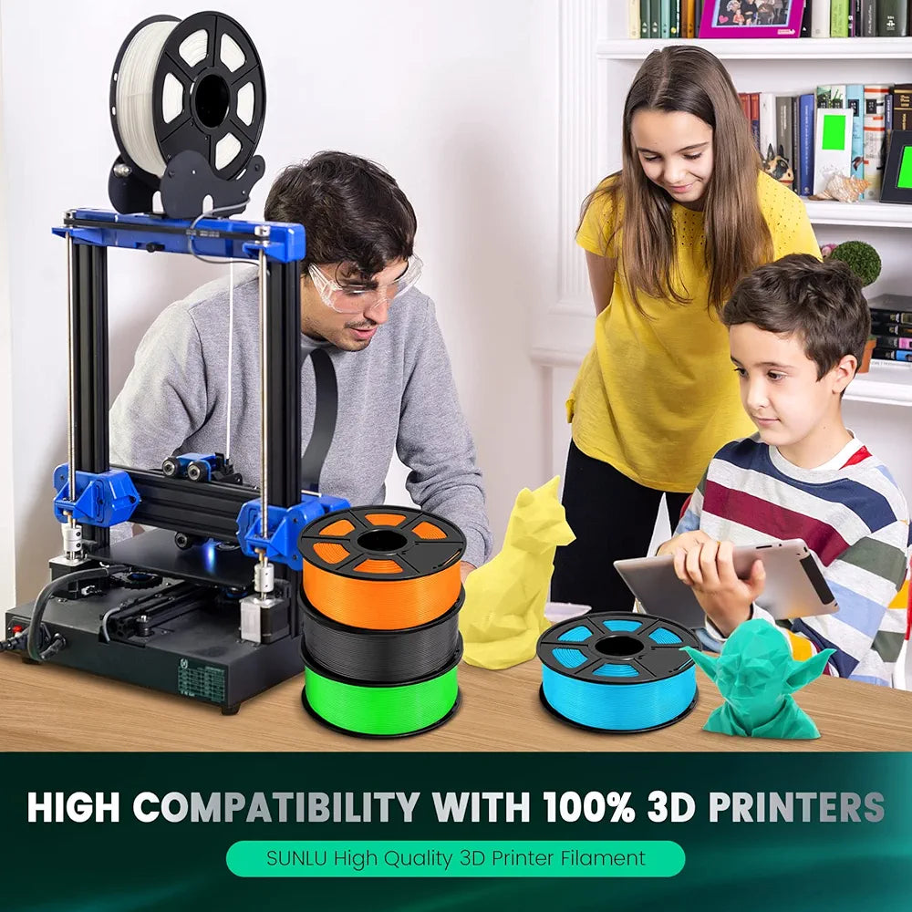 🧵 SUNLU PLA+ filament - 1.75 mm, srebrna, 1kg