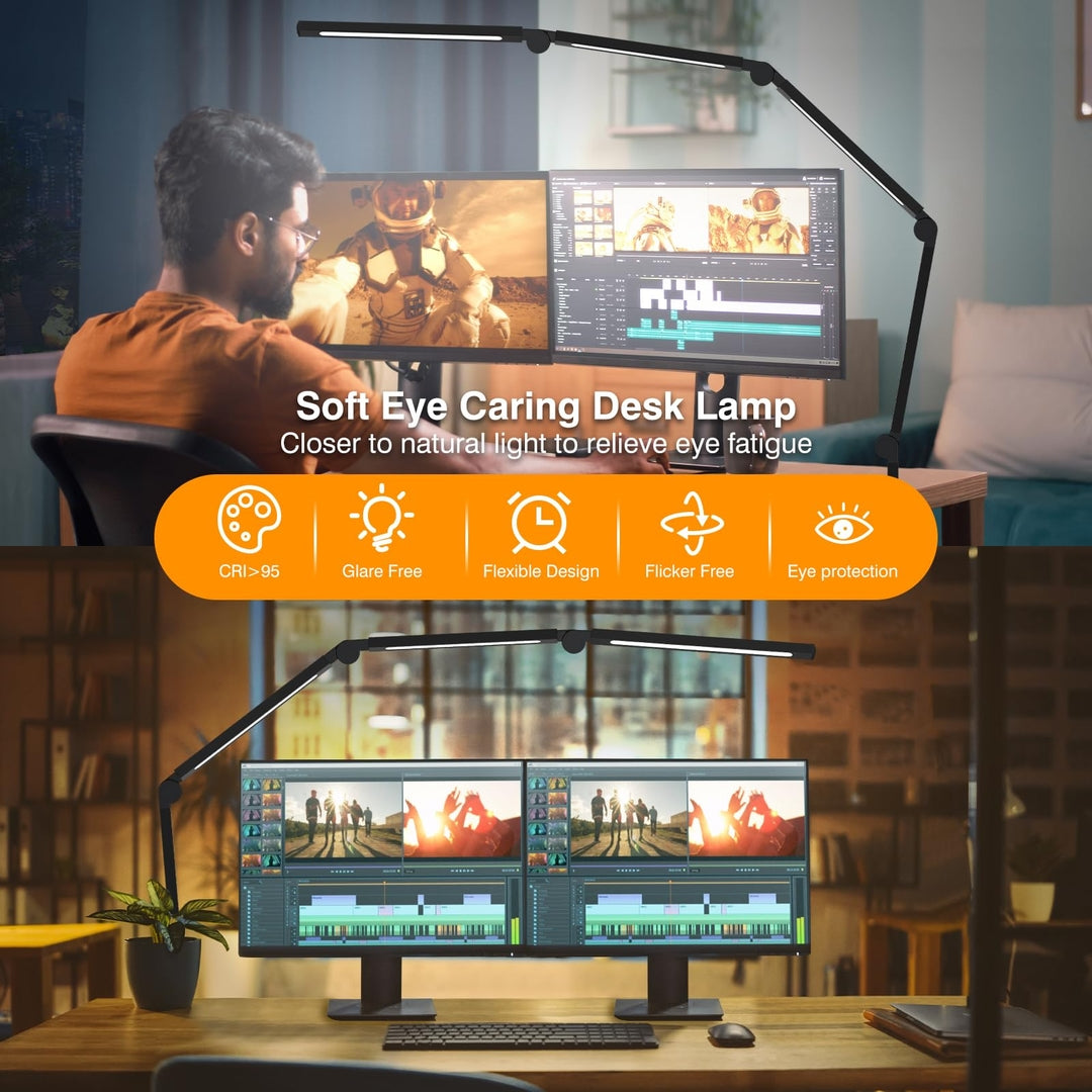 💡 AILBTON LED namizna svetilka s sponko, 3000-6500K