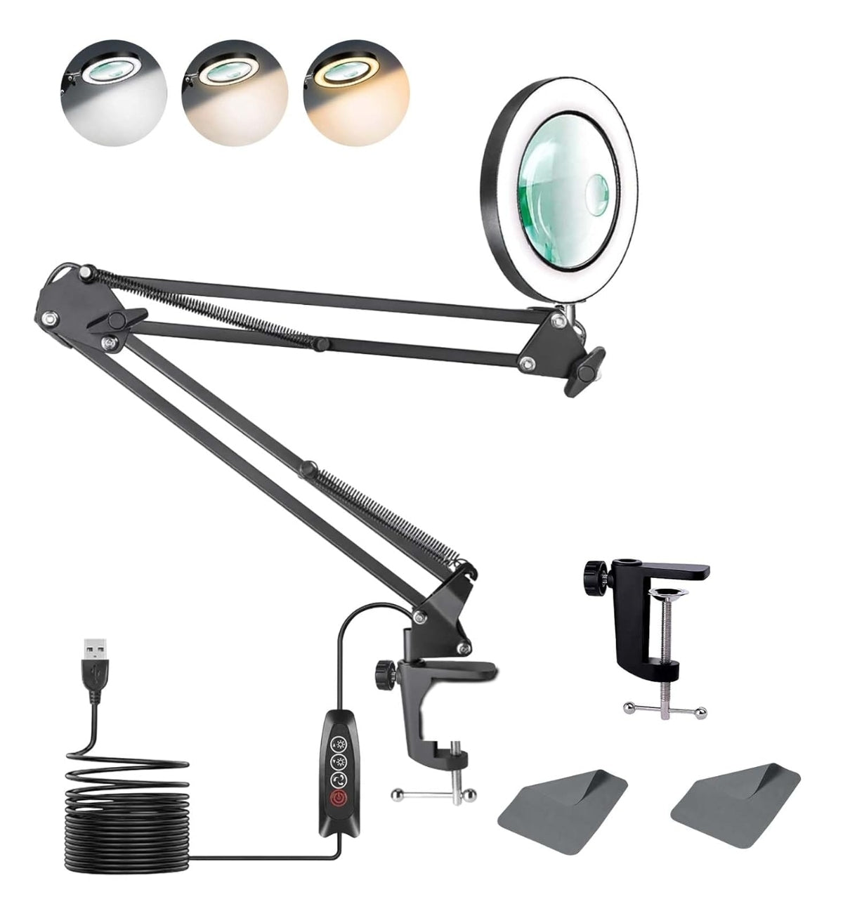 🔎 Namizna lupa z LED osvetlitvijo – 10×/15× povečava