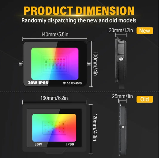 💡 RIGIDON RGB LED reflektor XPG-50 – 50W, IP66