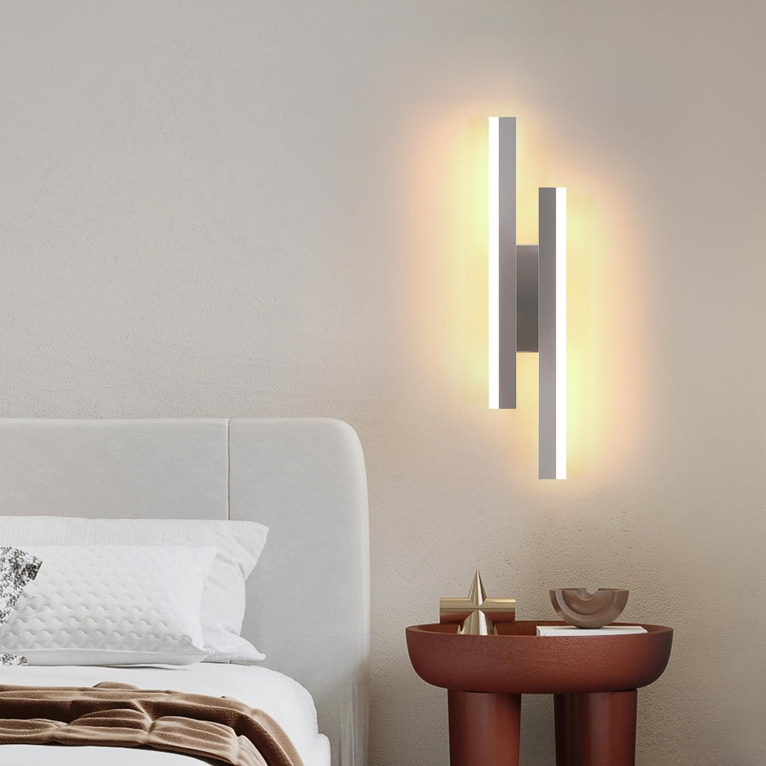 💡 Moderna LED stenska svetilka 16W, krom, 3000K