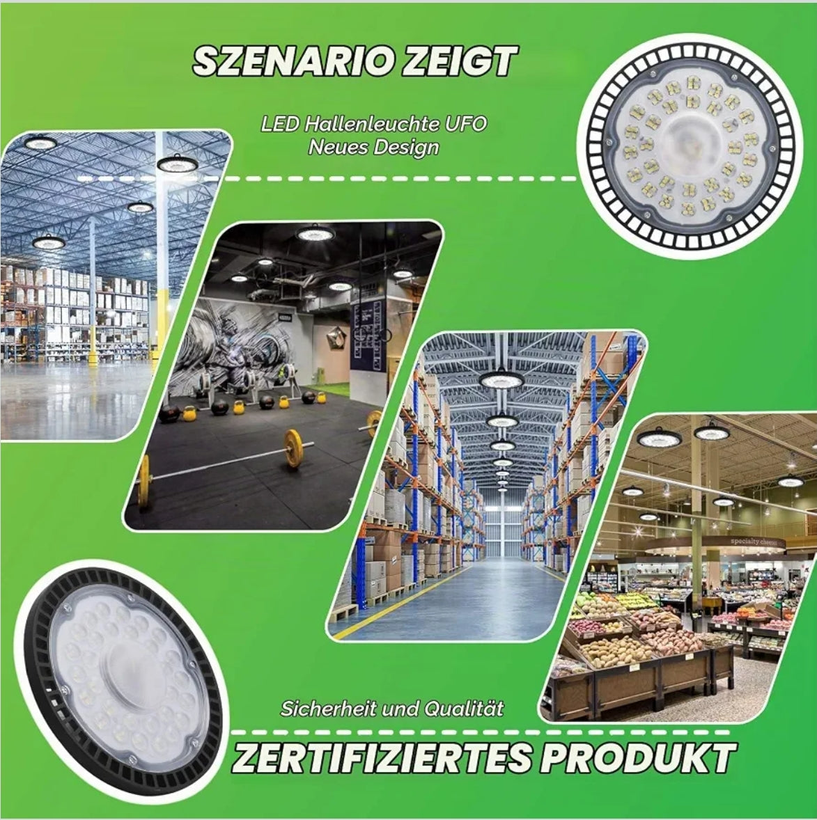 Industrielle LED-Lampe Jefedana 300W – 30000LM, IP65, kaltweiß (6500K)