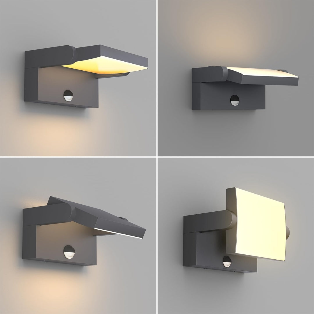 💡 Klighten 24W zunanja LED stenska svetilka z senzorjem gibanja, antracit (IP65, 3000K)
