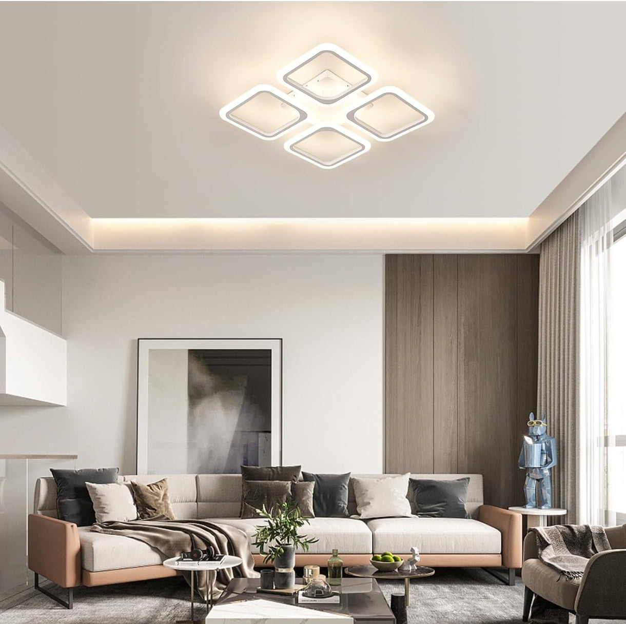 LED stropna svetilka 48W, 5400lm z daljinskim upravljalnikom