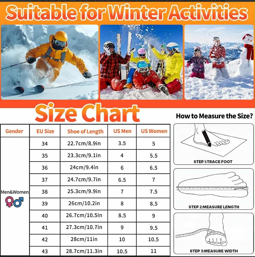 JINPURGON ogrevani zimski pohodni čevlji – vgrajena baterija, polnjenje USB - črni & beli