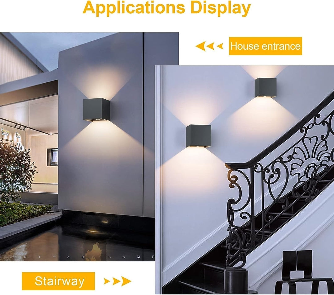 💡KLIGHTEN zunanja LED stenska svetilka 12W s senzorjem gibanja – antracit, nastavljiv kot snopa, IP65, 3000K, aluminij