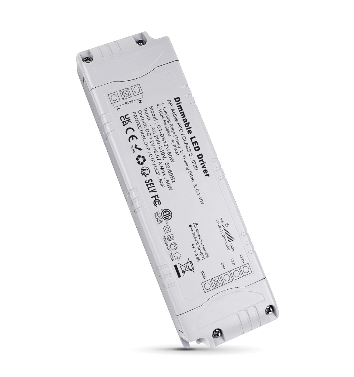 ⚡ REYLAX LED napajalnik 12V, 80W, IP20 – zatemnilni (dimmable)