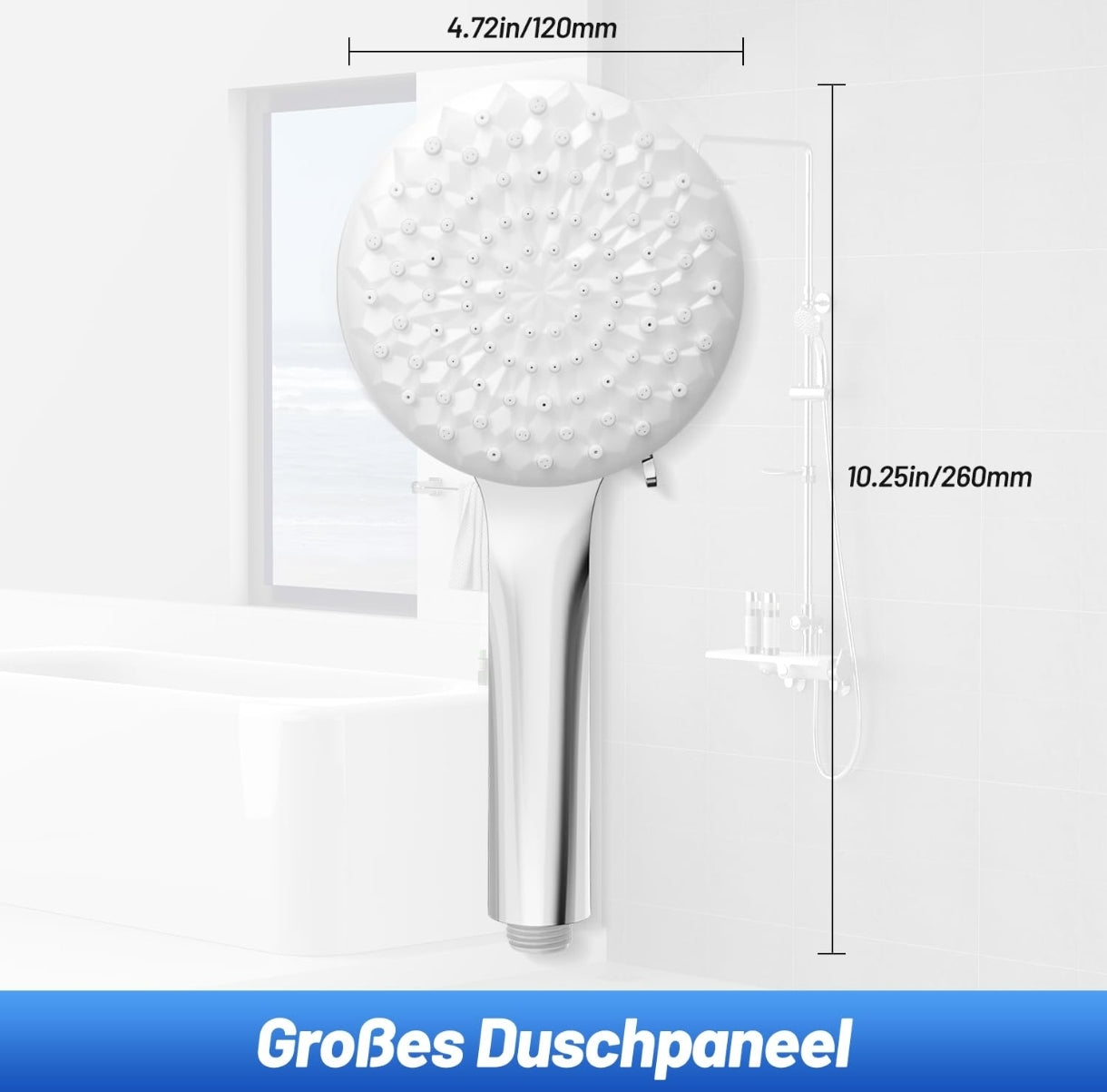 🚿 Tuš ročka VEHHE z 6 načini pršenja