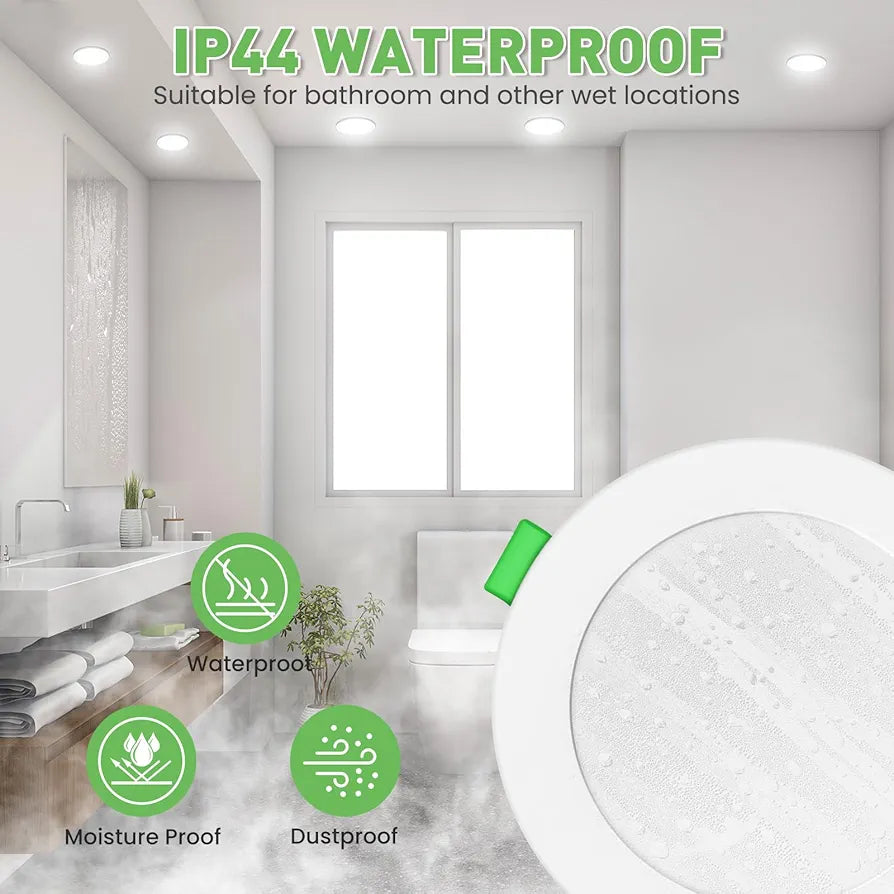 💡6x Alusso LED recessed light 10W (113mm) – white