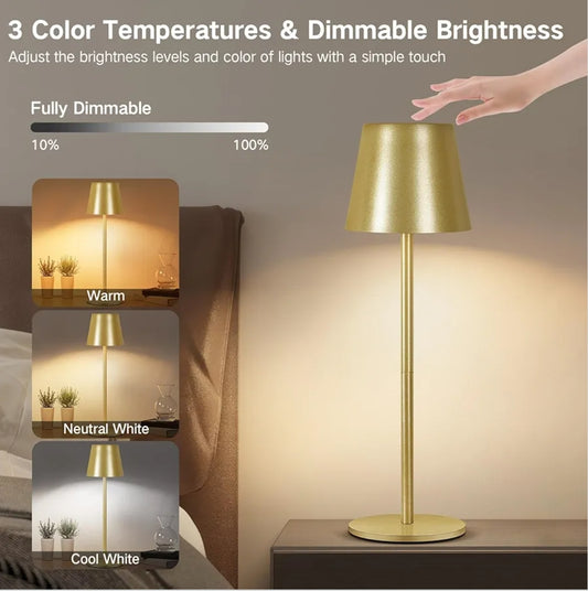 💡2x OUTON LED brezžična namizna svetilka, 3 barvne temperature, USB-C, 5200 mAh