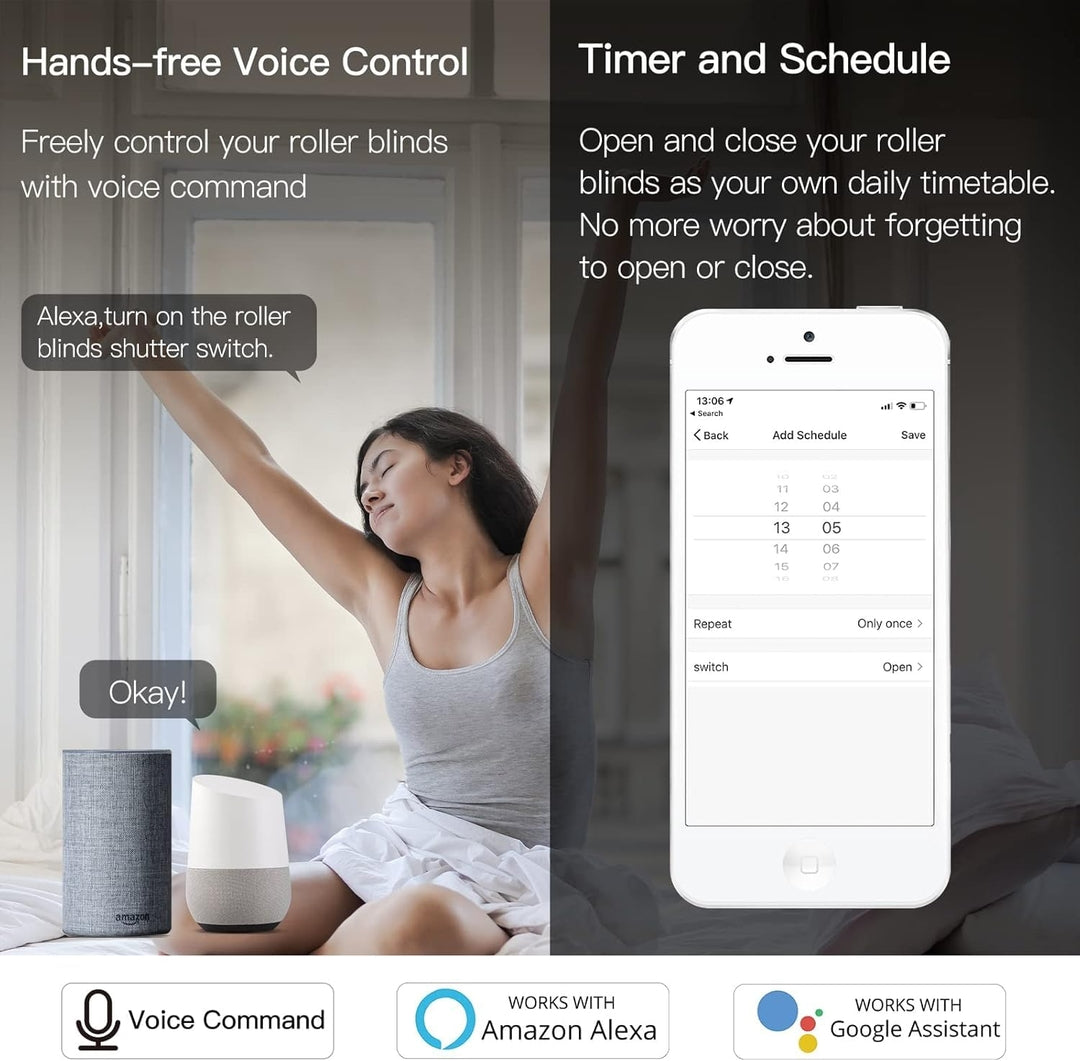 MOES MS-108ZR pametni WiFi/Zigbee modul za rolete – 4-paket (Alexa & Google Home)