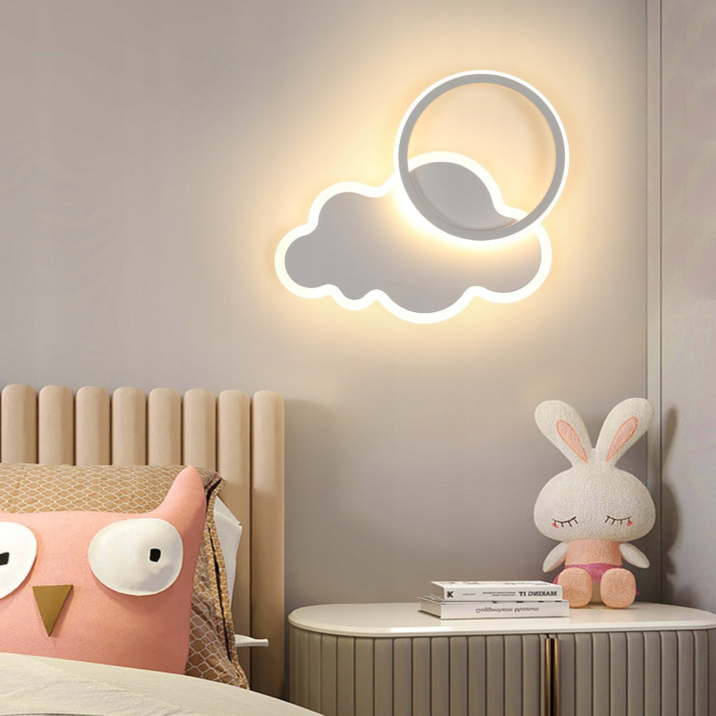 ☁️ LED stenska svetilka oblak z obročem – 20W