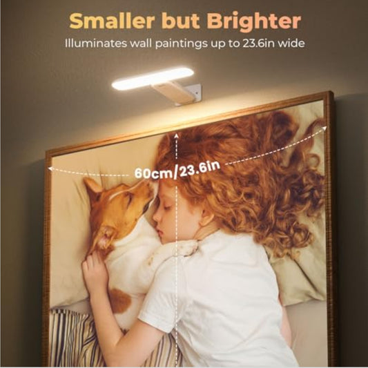 1x FULEN brezžična LED stenska svetilka za slike z daljincem (bela)