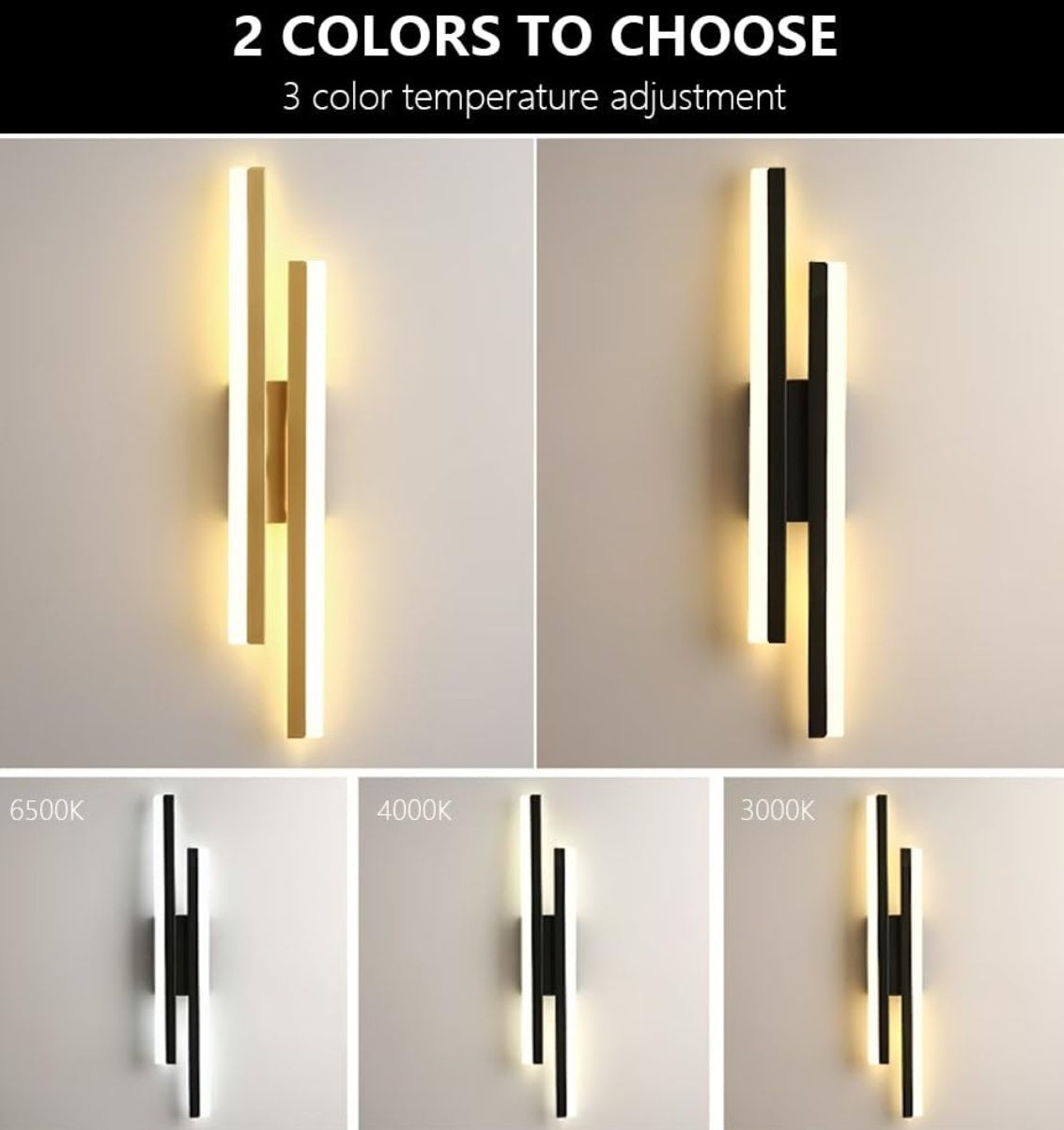💡 Moderna LED stenska svetilka 16W – 3000K-6500K