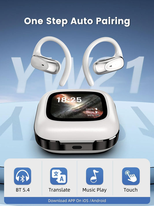 AI prevajalne slušalke z touchscreen zaslonom– 149 jezikov, BT 5.4