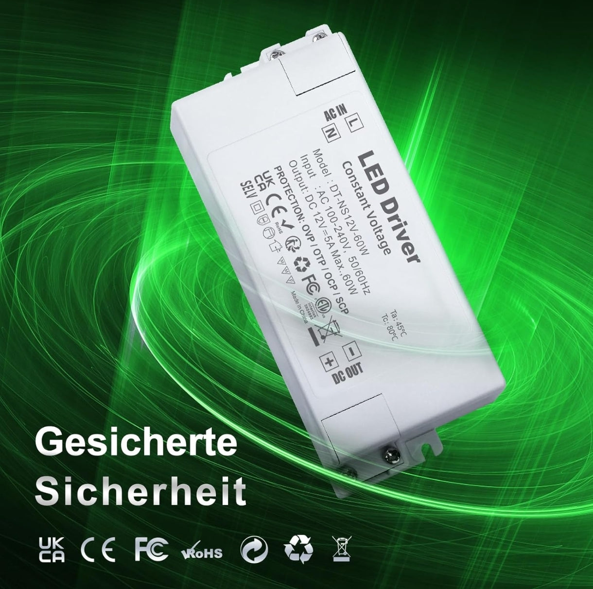 ⚡ REYLAX LED napajalnik 12V, 60W, IP20