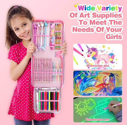 🦄Ustvarjalni set 53 delni – samorog z bleščicami - naklikaj.si