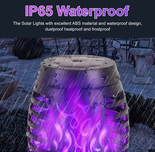 🔥 Solarne bakle z učinkom pravega plamena VIJOLIČNE – komplet 6 kosov - naklikaj.si