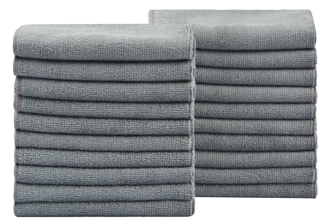 🧽 Quality microfiber cloths - set of 20 pieces 30×30 cm (gray)