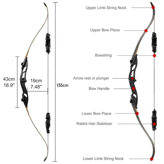 Rekurvni lok 45lbs - 135cm Takedown - naklikaj.si