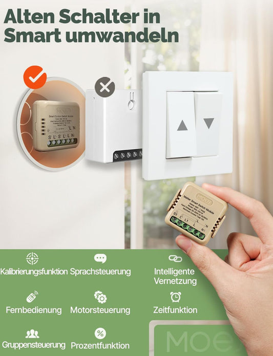 Komplet 4x Tuya WiFi pametno stikalo za zavese in rolete - naklikaj.si