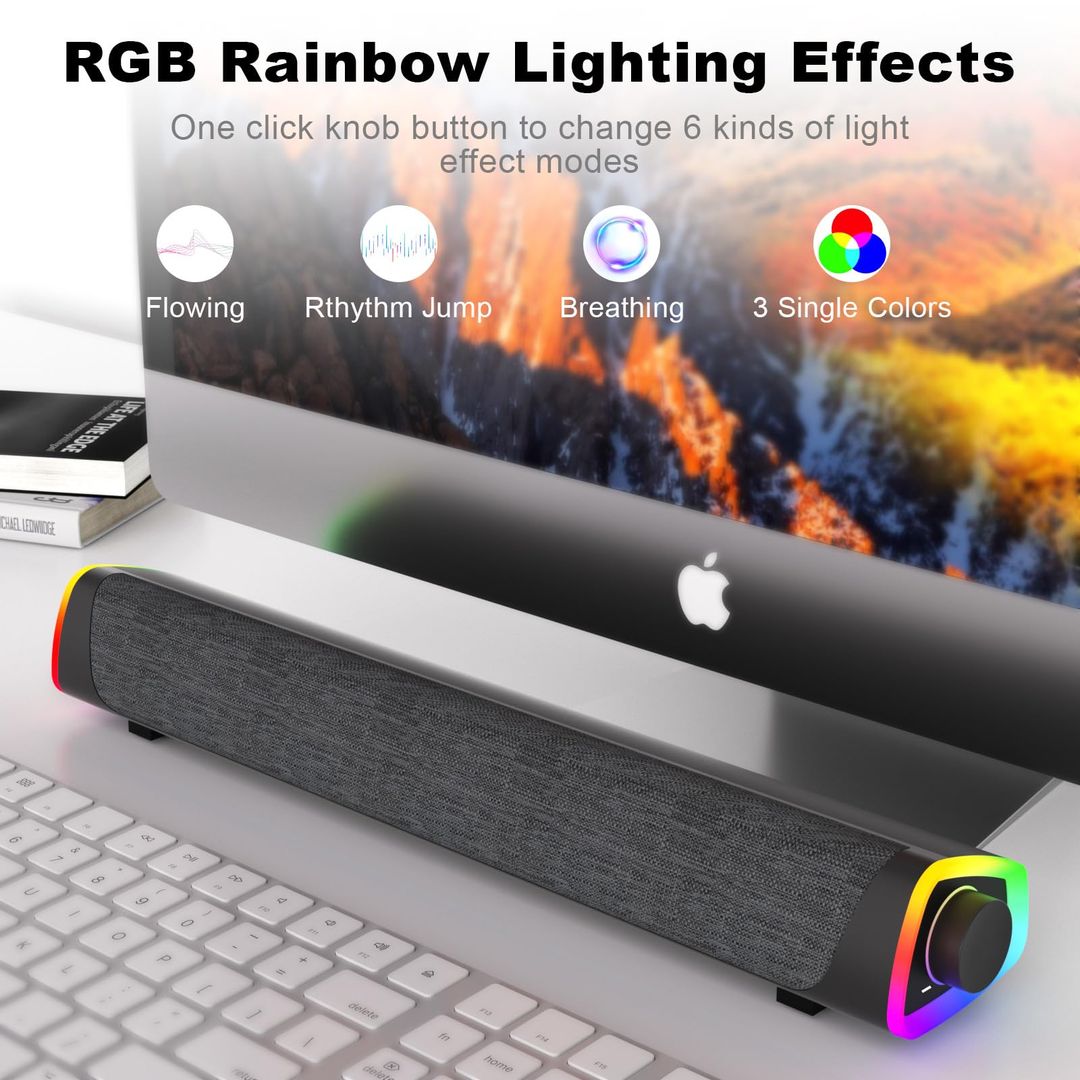 Računalniški bluetooth + USB zvočnik Sound Bar z RGB osvetlitvijo - naklikaj.si