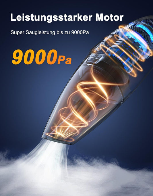 Brezžični ročni sesalnik 9000Pa z LED osvetlitvijo ter polnilno postajo - naklikaj.si