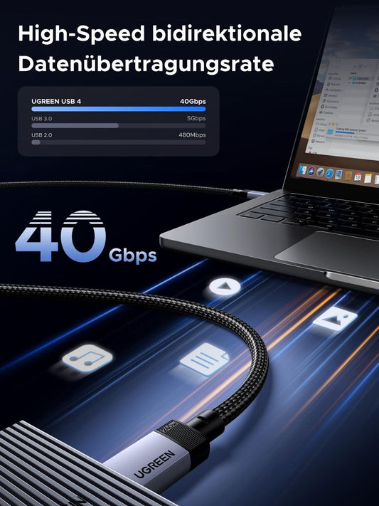 UGREEN USB C kabel, 40 Gbps USB4 kabel, 240W polnilni kabel - naklikaj.si