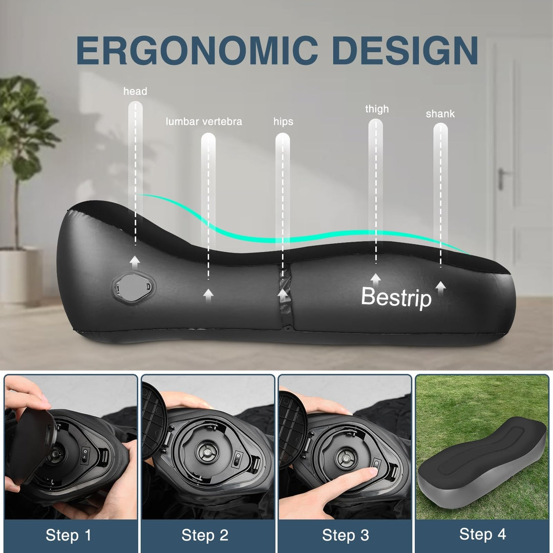 🛋 BESTRIP napihljiv ležalnik z električno tlačilko
