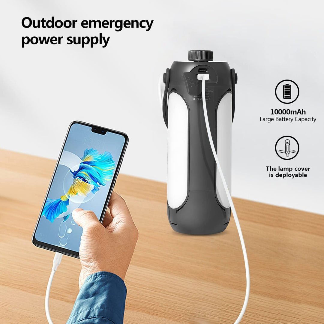 🏕 Prenosna LED kamp svetilka z 10.000mAh baterijo
