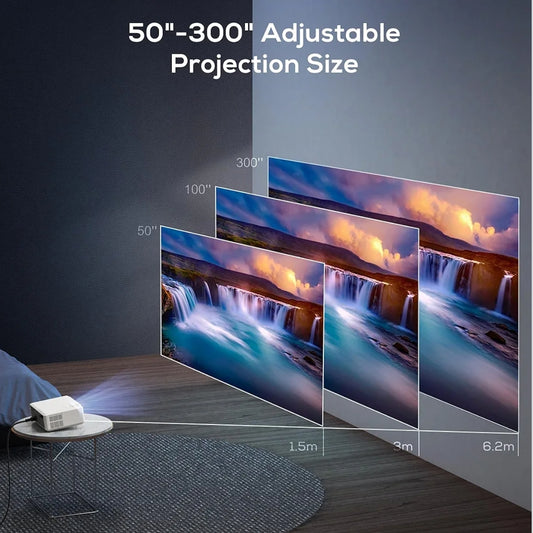 Projektor AKIYO O8, Full HD 1080p – 20.000 lm, 4K podpora, WiFi 5G, Bluetooth 5.2, garancija