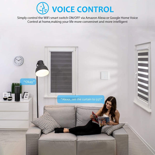🪟 CURRYSMARTER pametno dvojno stikalo za rolete z WiFi povezavo in glasovnim upravljanjem - naklikaj.si