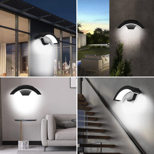 💡 ZIKEY 12W LED zunanja stenska svetilka – IP65, hladno bela (6000K)