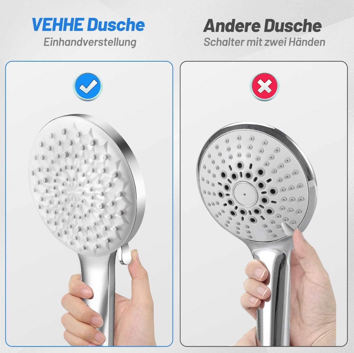🚿 Tuš ročka VEHHE z 6 načini pršenja