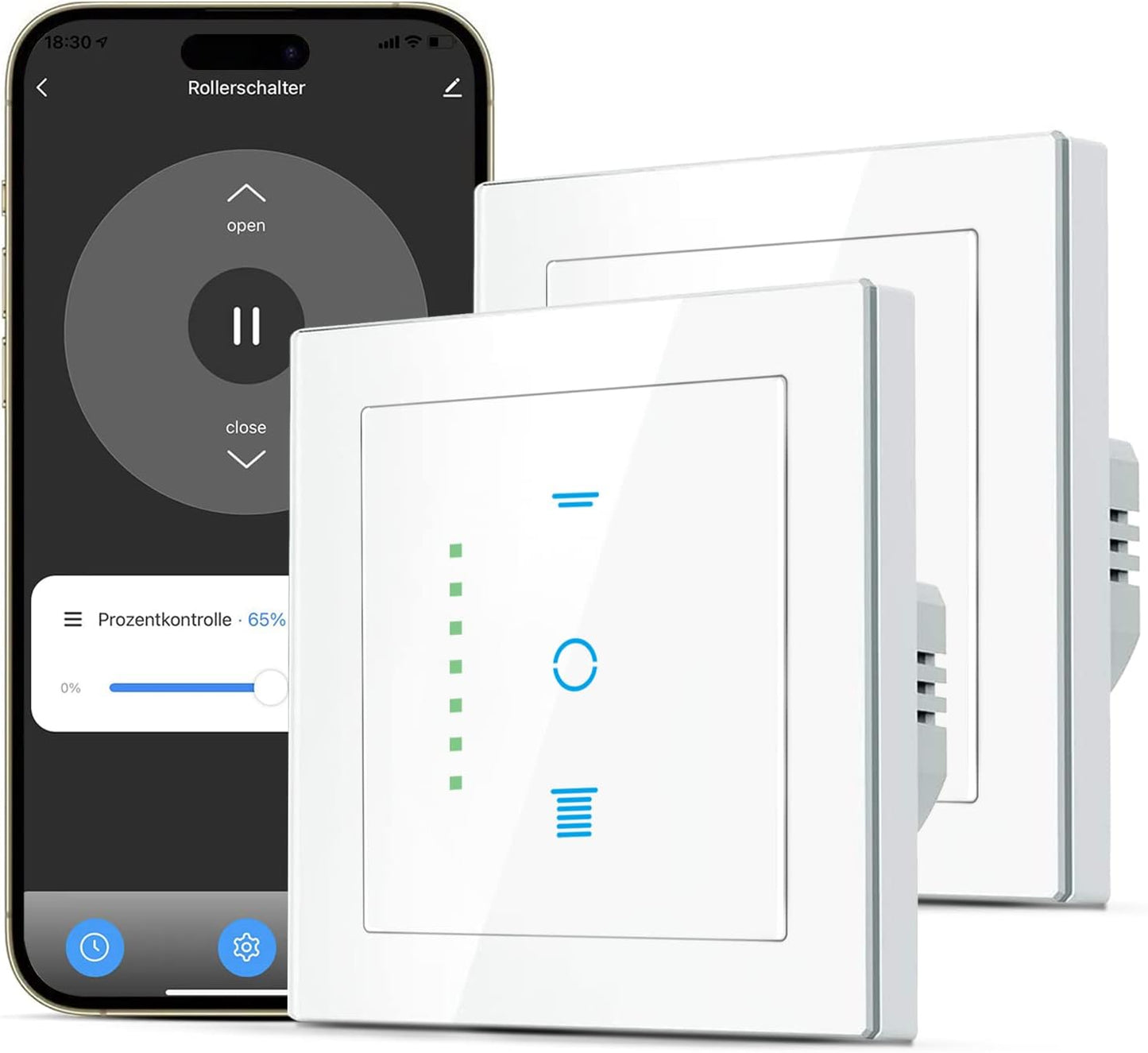 🪟 CURRYSMARTER pametno stikalo za rolete z WiFi povezavo in glasovnim upravljanjem - 2kom