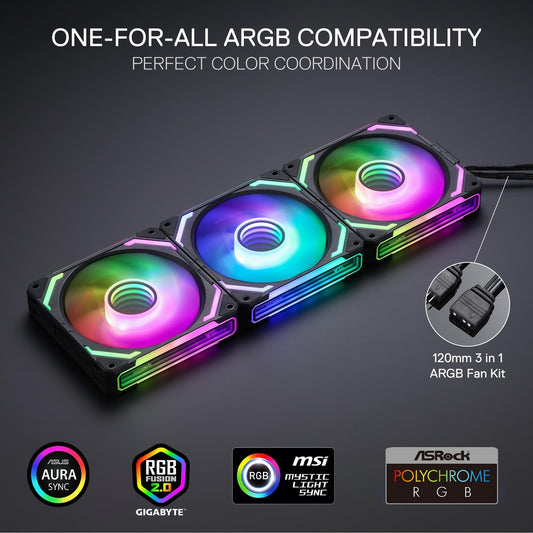 💨 REDRAGON GCF012 120mm ARGB ventilatorji (3-pack)