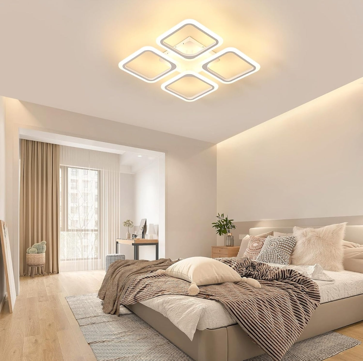 LED stropna svetilka 48W, 5400lm z daljinskim upravljalnikom