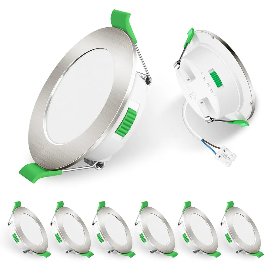 💡6x Alusso LED recessed light 4W (78mm) – white/black/nickel