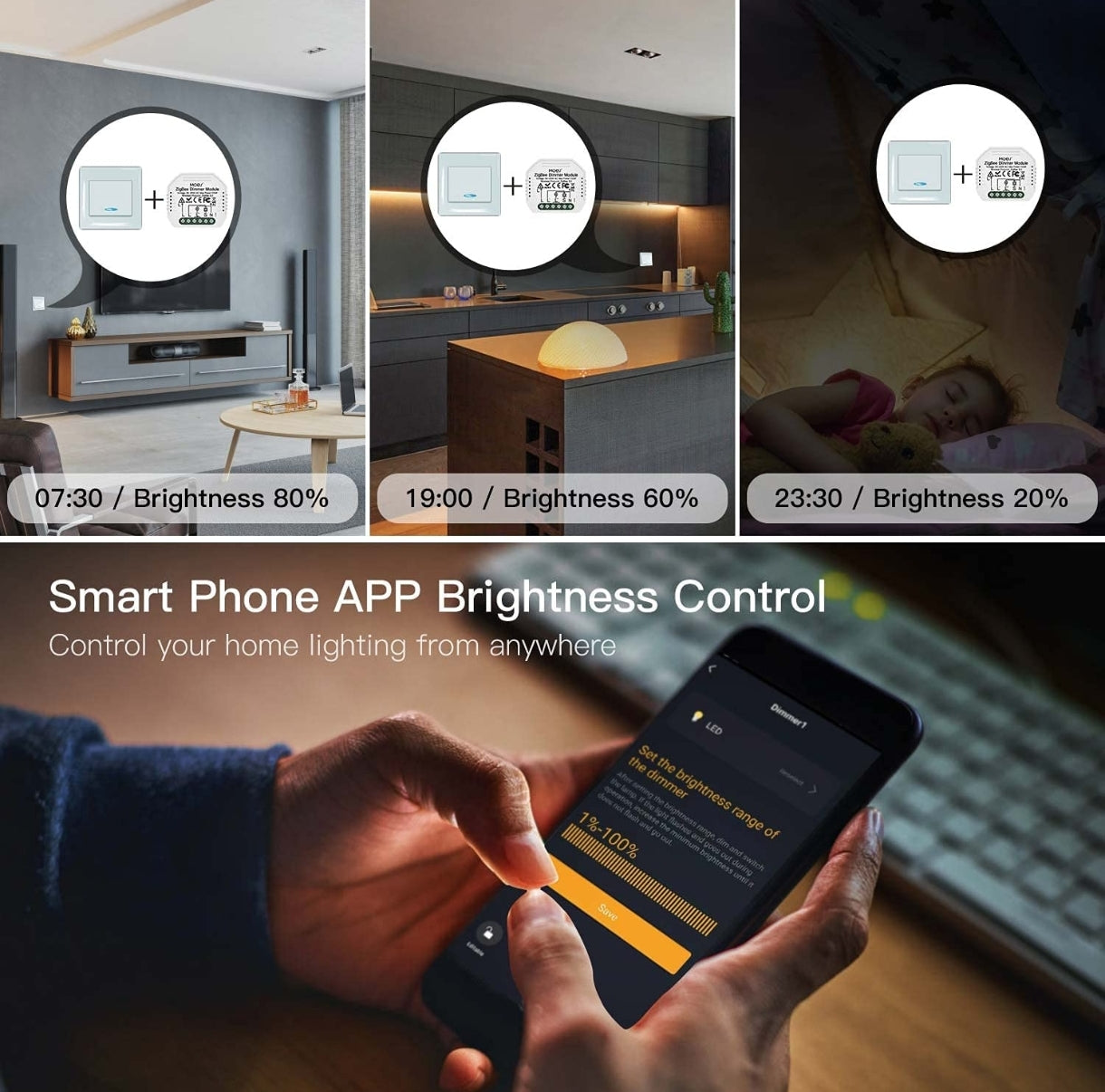 ⚡ MOES MS-105 ZigBee Dimmer Module – pametni zatemnilni modul