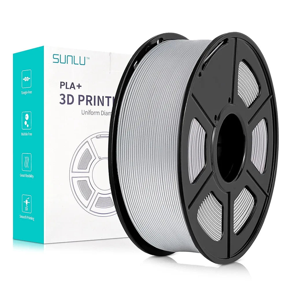 🧵 SUNLU PLA+ filament - 1.75 mm, srebrna, 1kg