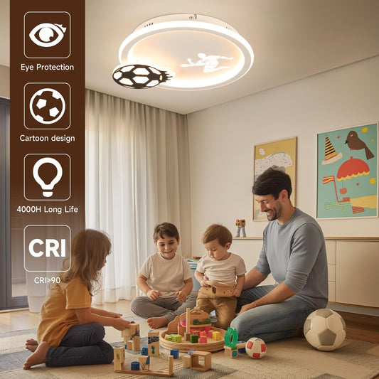 💡 EASY EAGLE LED stropna svetilka – Nogometni dizajn