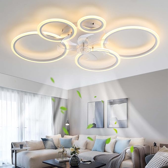 Stropni ventilator z LED osvetlitvijo 130W, 100cm, daljinec, aplikacija