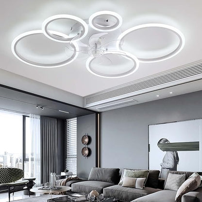 Stropni ventilator z LED osvetlitvijo 130W, 100cm, daljinec, aplikacija